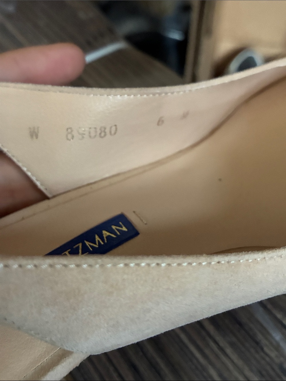 Stuart Weitzman Two-Tone Beige and Black Slingback Clogs - Picture 11 of 11